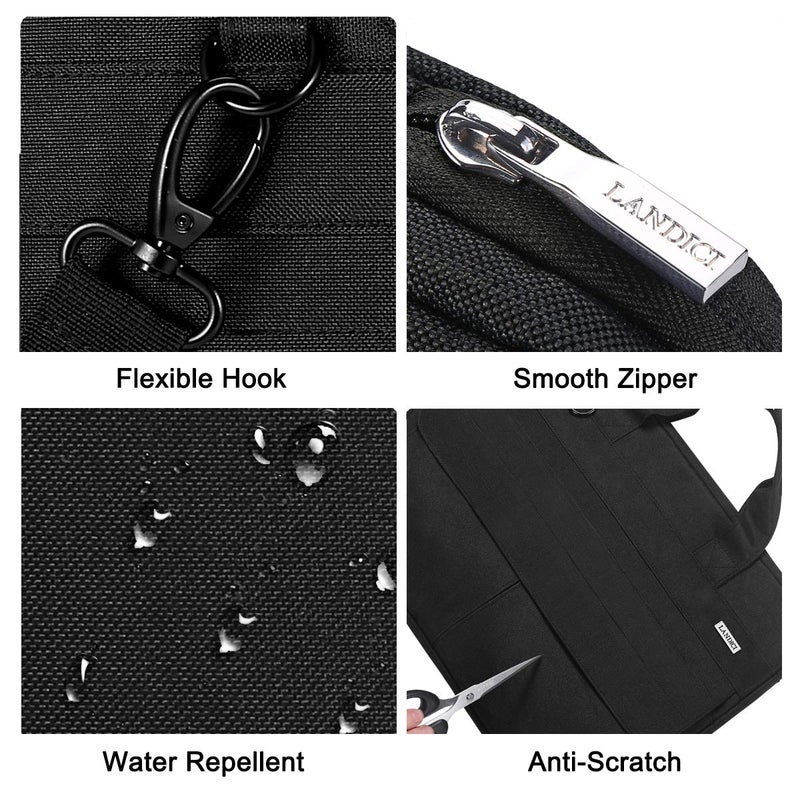 LANDICI Laptop Bag Carrying Case 15.6 Inch with Shoulder Strap, Slim Waterproof Computer Sleeve Cover Compatible with MacBook Pro 15/16, 15-16 Inch HP Acer Dell Lenovo ASUS Laptop, Black - Image 4